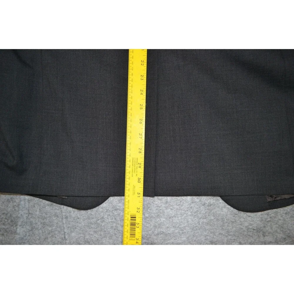 Brooks Brothers Brooksease Wool Blazer Dark Charcoal Gray Sport Coat Sz 44R USA‎